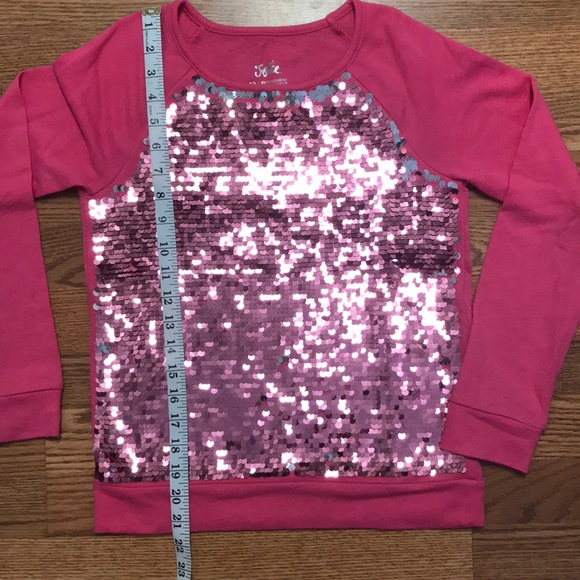 Justice pink flip sequined sweatshirt - Picture 3 of 6